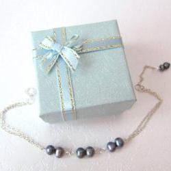 Dancing Noir Fairies - Fresh Water Pearls, 925 Silver